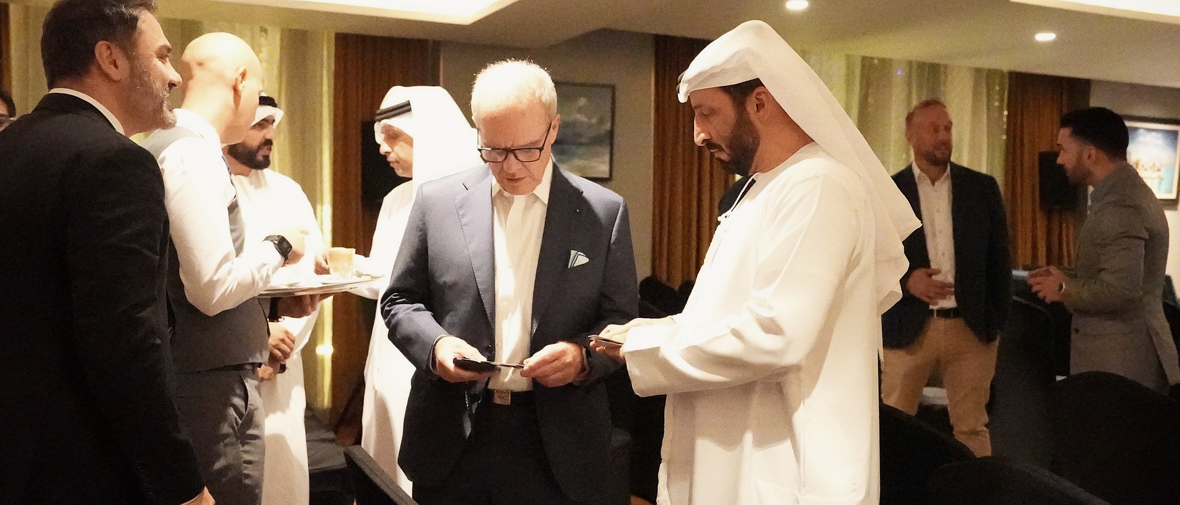 Principals in conversation at a Dubai Ventures reception