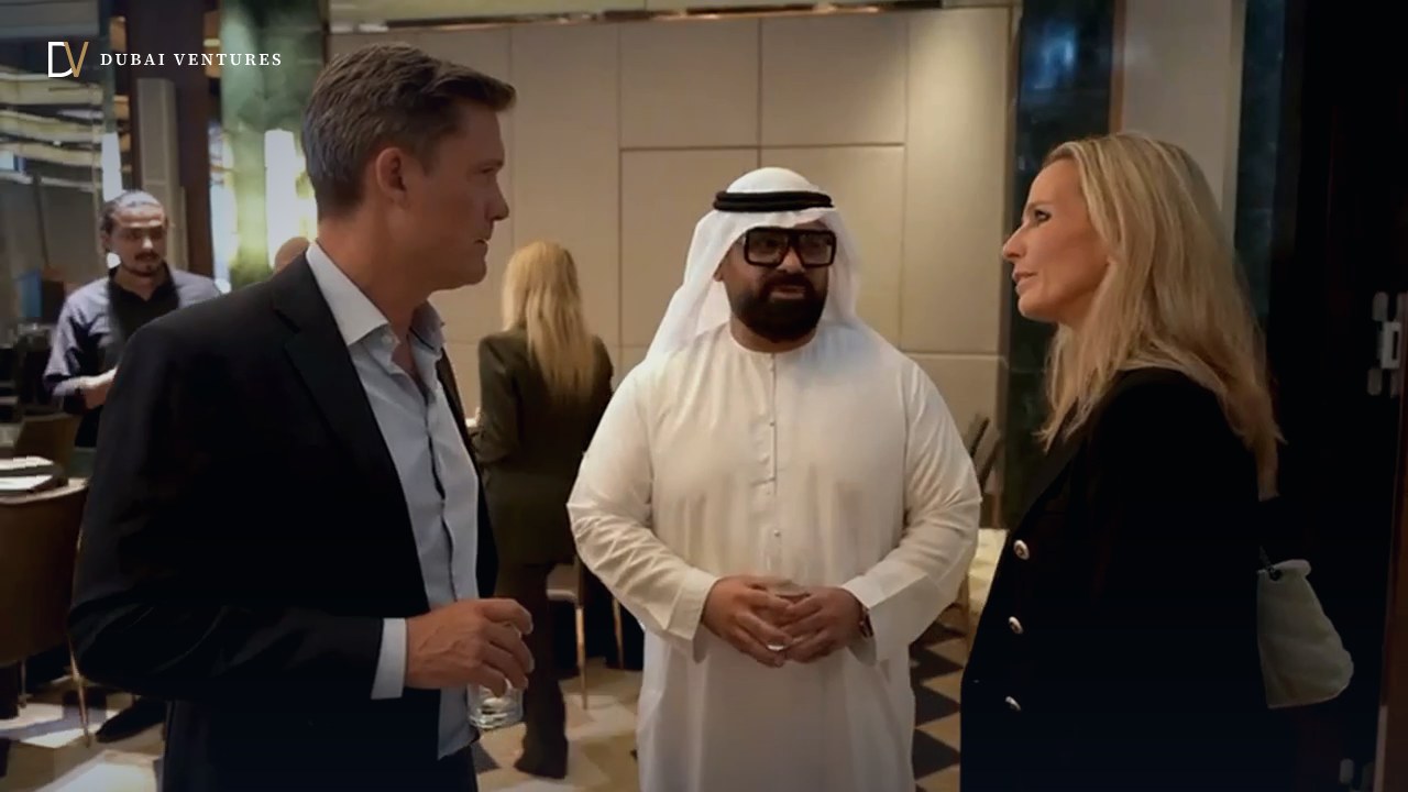 Executives in conversation at a reception